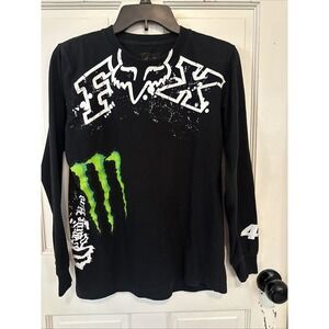 VTG Y2K Fox Monster Energy Racing Ricky Carmichael 4 Supercross T-Shirt Mens S